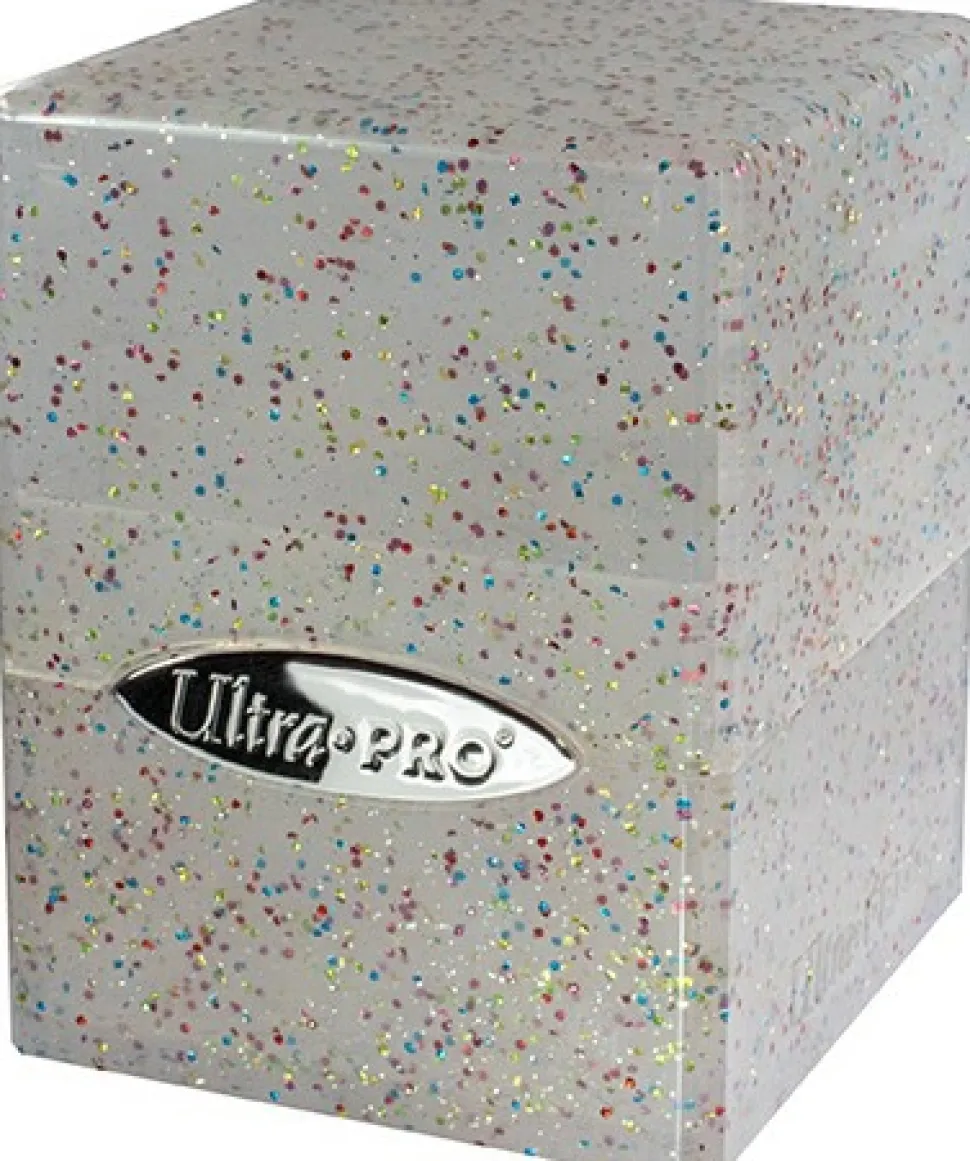 Ultra Pro Deckboxen>Deckbox Satin Cube Glitter Clear