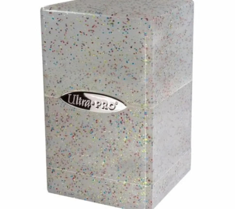 Ultra Pro Deckboxen>Deckbox Tower Satin - Glitter Clear