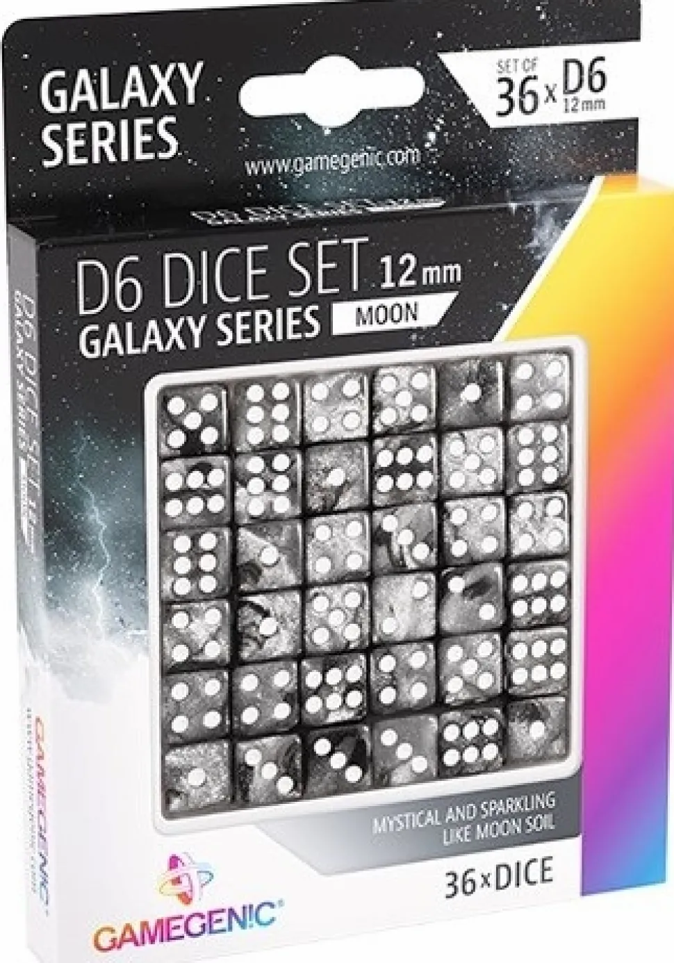 Gamegenic Dobbelstenen>Dice Set Galaxy Series - Moon (36 D6)