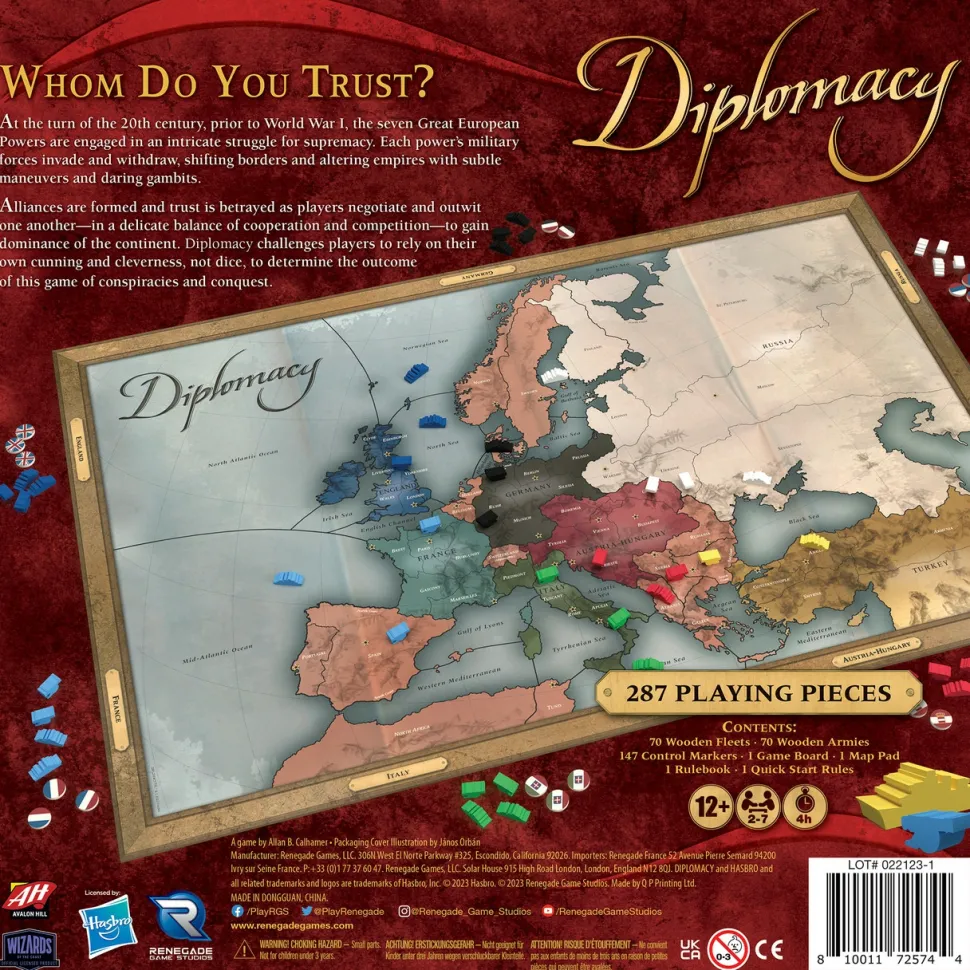 Renegade Strategische Spellen>Diplomacy New Edition- Bordspel