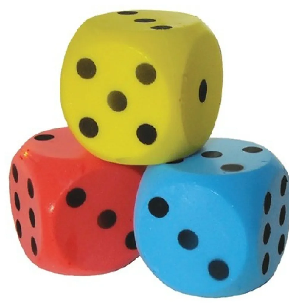 Hot Games Dobbelstenen>Dobbelsteen Schuimrubber Blauw