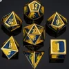 Hymgho Dobbelstenen>Draconis Gold W/Yellow & Black Enamel Dice Set (7)
