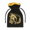 Q Workshop Dobbelstenen>Dragon Black & Golden Velour Dice Bag