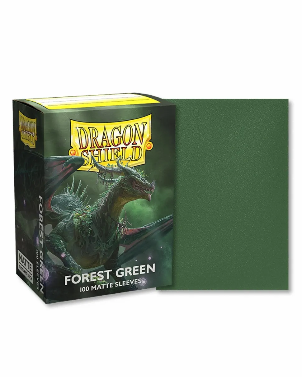 Arcane Tinmen Sleeves (Standard Size)>Dragon Shield - Standard Forest Green - Matte (100)
