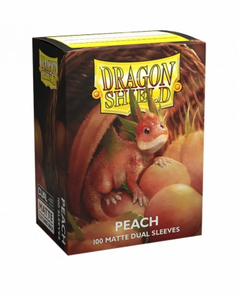 Arcane Tinmen Sleeves (Standard Size)>Dragon Shield Sleeves - Peach Matte Dual (100 Stuks)