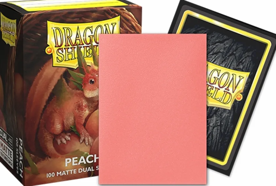 Arcane Tinmen Sleeves (Standard Size)>Dragon Shield Sleeves - Peach Matte Dual (100 Stuks)