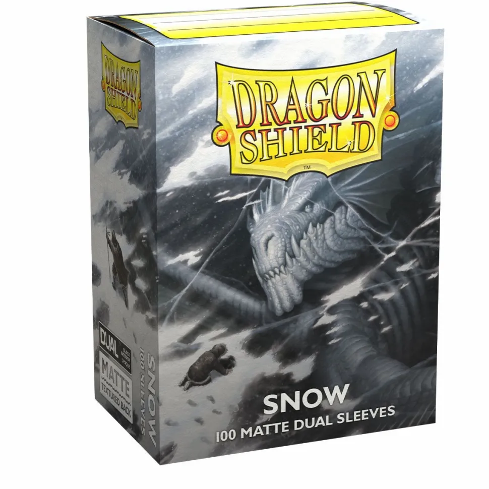 Arcane Tinmen Sleeves (Standard Size)>Dragon Shield Sleeves - Snow Dual Matte (100 Stuks)