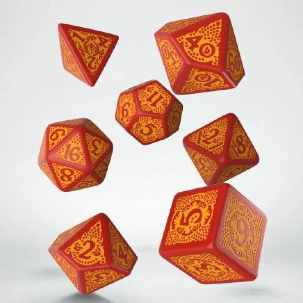 Q Workshop Dobbelstenen>Dragon Slayer Red & Orange Dice Set