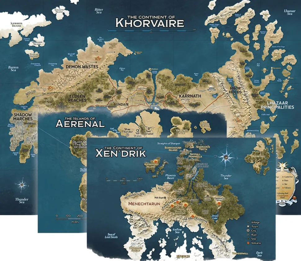Gale Force 9 Sourcebooks>Dungeons & Dragons Eberron Map Set