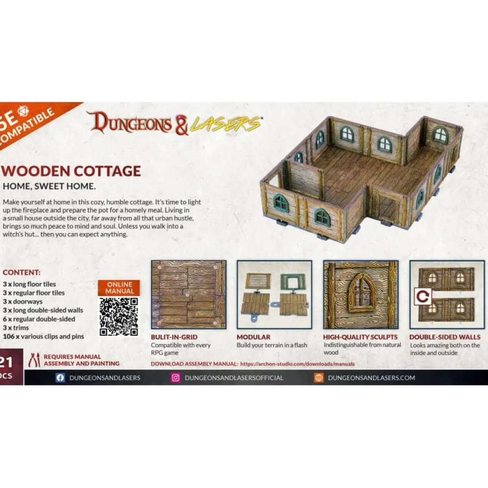 Archon Studio Miniaturen>Dungeons & Lasers Wooden Cottage