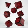Q Workshop Dobbelstenen>Dwarven Black & Red Dice Set (7)