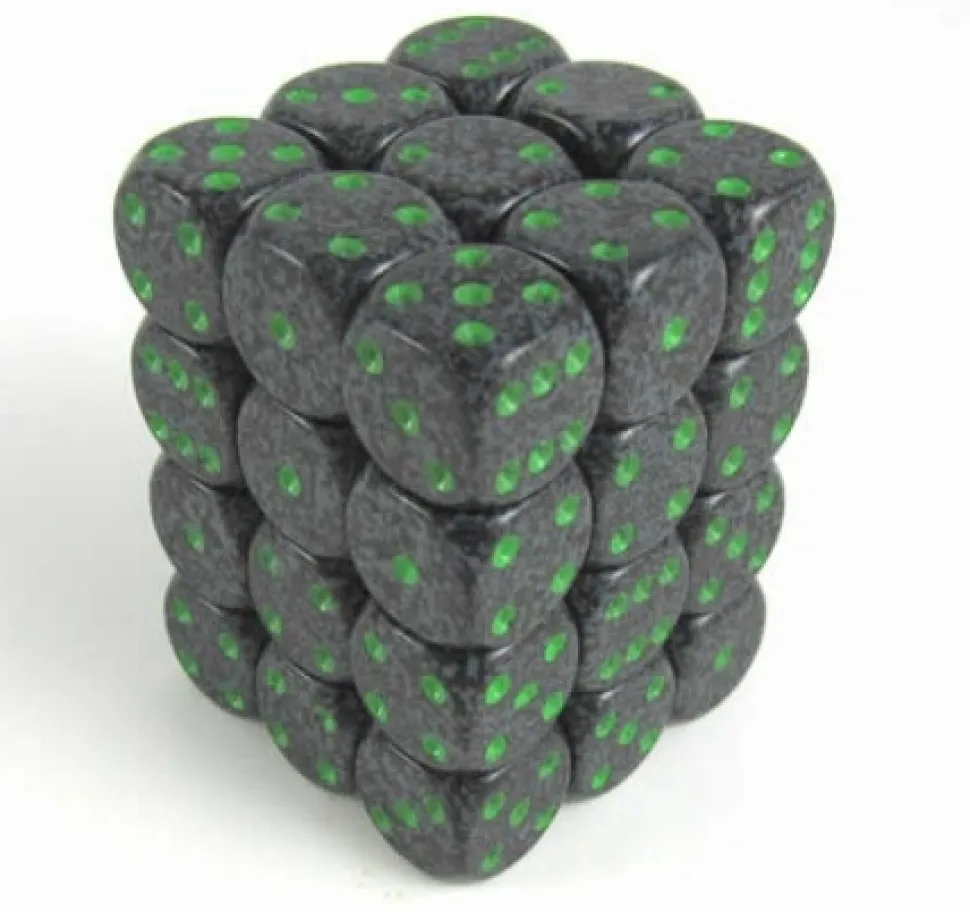 Chessex Dobbelstenen>Earth Speckled D6 12Mm Dobbelsteen Set (36 Stuks)