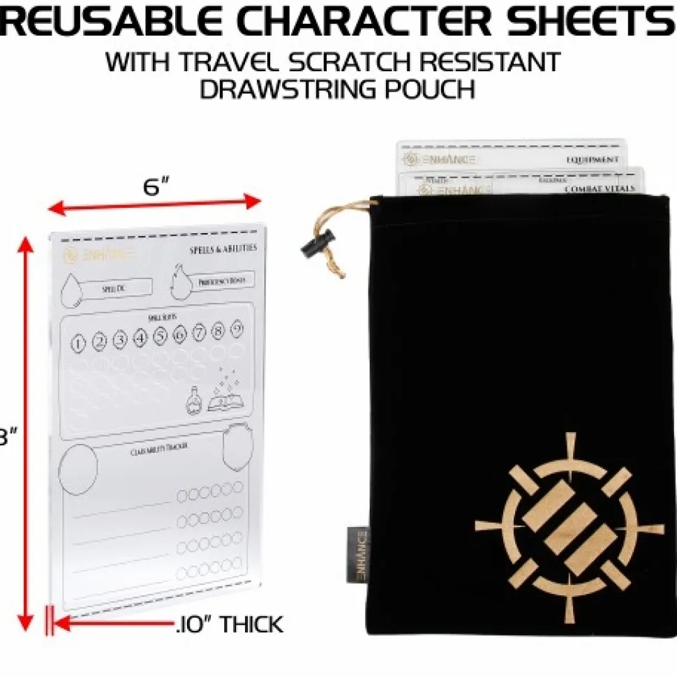 Enhance Gaming Opberg>Enhance Rpg Acrylic Character Sheet