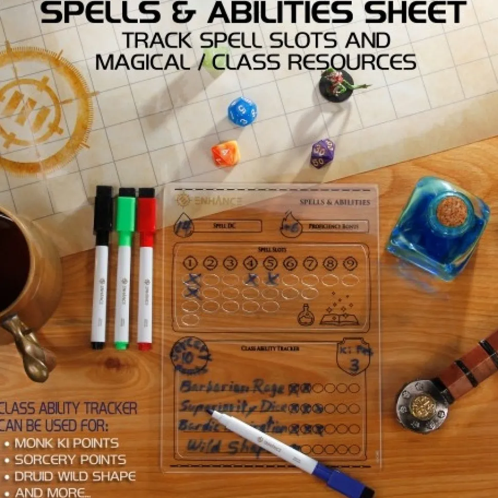 Enhance Gaming Opberg>Enhance Rpg Acrylic Character Sheet