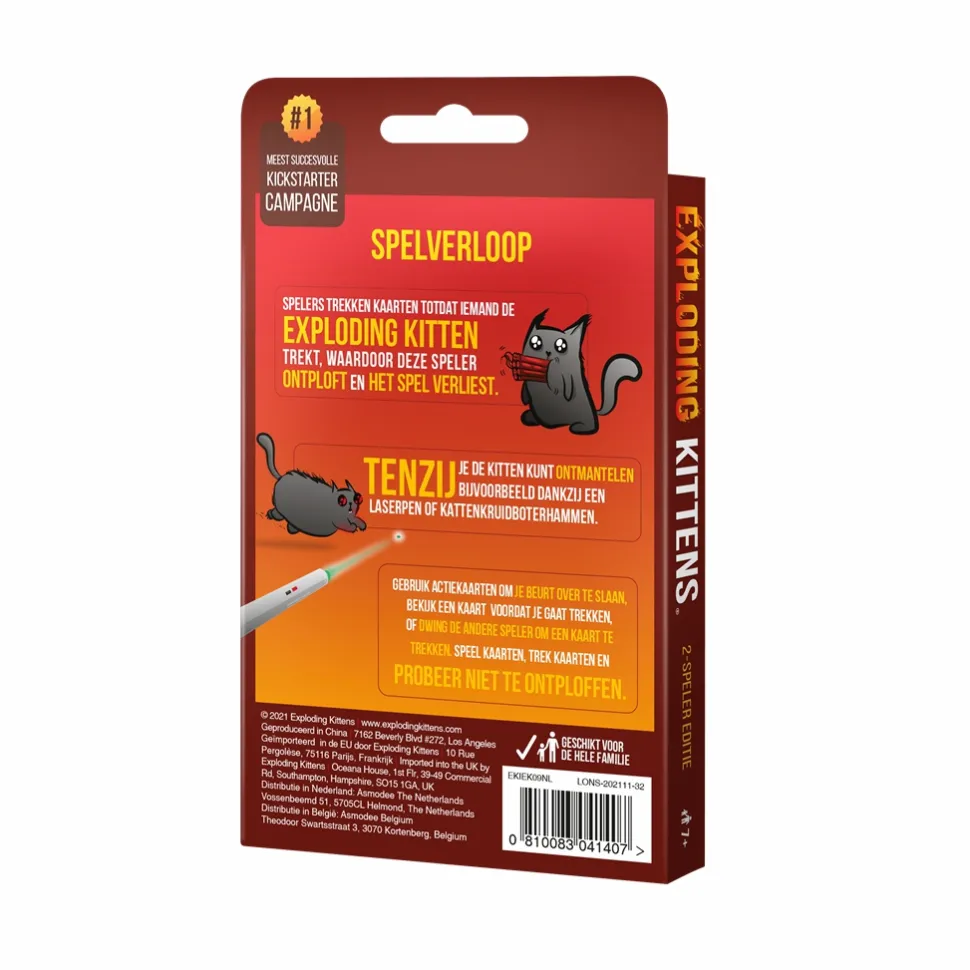 Exploding Kittens 2 Persoonsspellen> 2 Speler Nl