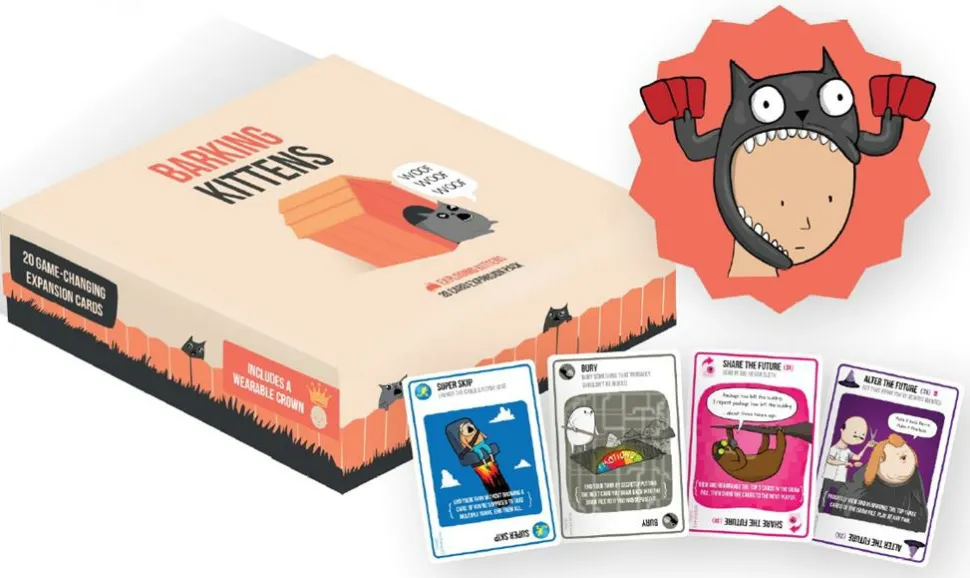 Exploding Kittens Kaartspellen>: Barking Kittens Expansion