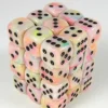 Chessex Dobbelstenen>Festive Circus/Black D6 12Mm Dobbelsteen Set (36 Stuks)