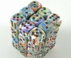 Chessex Dobbelstenen>Festive Vibrant/Brown D6 12Mm Dobbelsteen Set (36 Stuks)