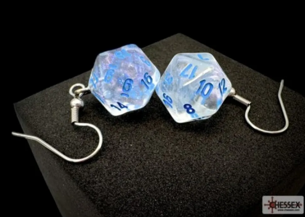 Chessex Oorbellen>Hook Earrings Borealis Icicle Mini-Poly D20