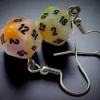 Chessex Oorbellen>Hook Earrings Festive Circus Mini-Poly D20