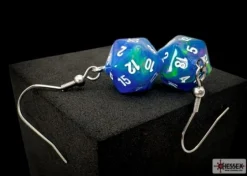 Chessex Oorbellen>Hook Earrings Festive Waterlily Mini-Poly D20