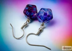 Chessex Oorbellen>Hook Earrings Nebula Nocturnal Mini-Poly D20