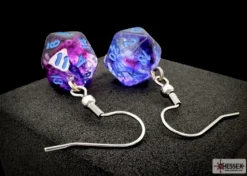 Chessex Oorbellen>Hook Earrings Nebula Nocturnal Mini-Poly D20
