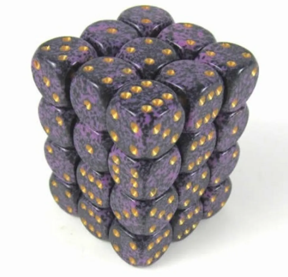 Chessex Gaming Counters>Hurricane Speckled D6 12Mm Dobbelsteen Set (36 Stuks)