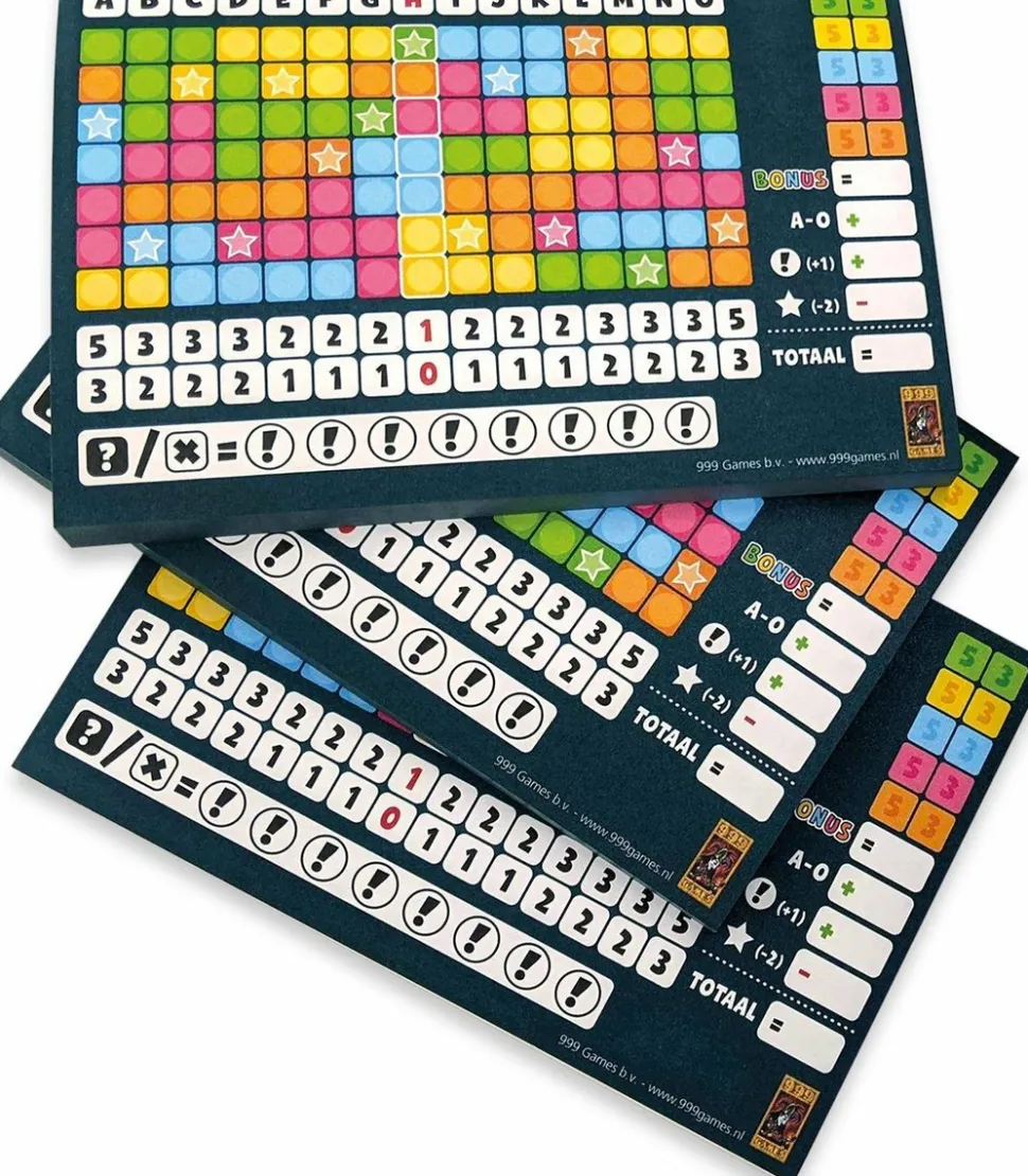 999 Games Dobbelspellen>Keer Op Keer Scoreblok 2 Stuks Level 1 - Dobbelspel