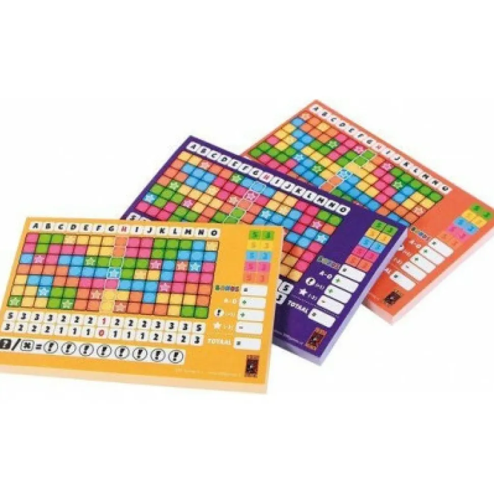 999 Games Dobbelspellen>Keer Op Keer Scoreblok 3 Stuks Level 2, 3 En 4 - Dobbelspel