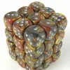 Chessex Gaming Counters>Lustrous Gold/Silver D6 12Mm Dobbelsteen Set (36 Stuks)