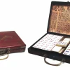 Hot Games Mahjong>Mah-Jong Koffer Rood Hout Kunst. 34X24