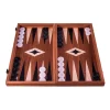 Manopoulou Dammen>Mahonie 3 In 1 Backgammon/Schaak/Dambord Medium Zwart