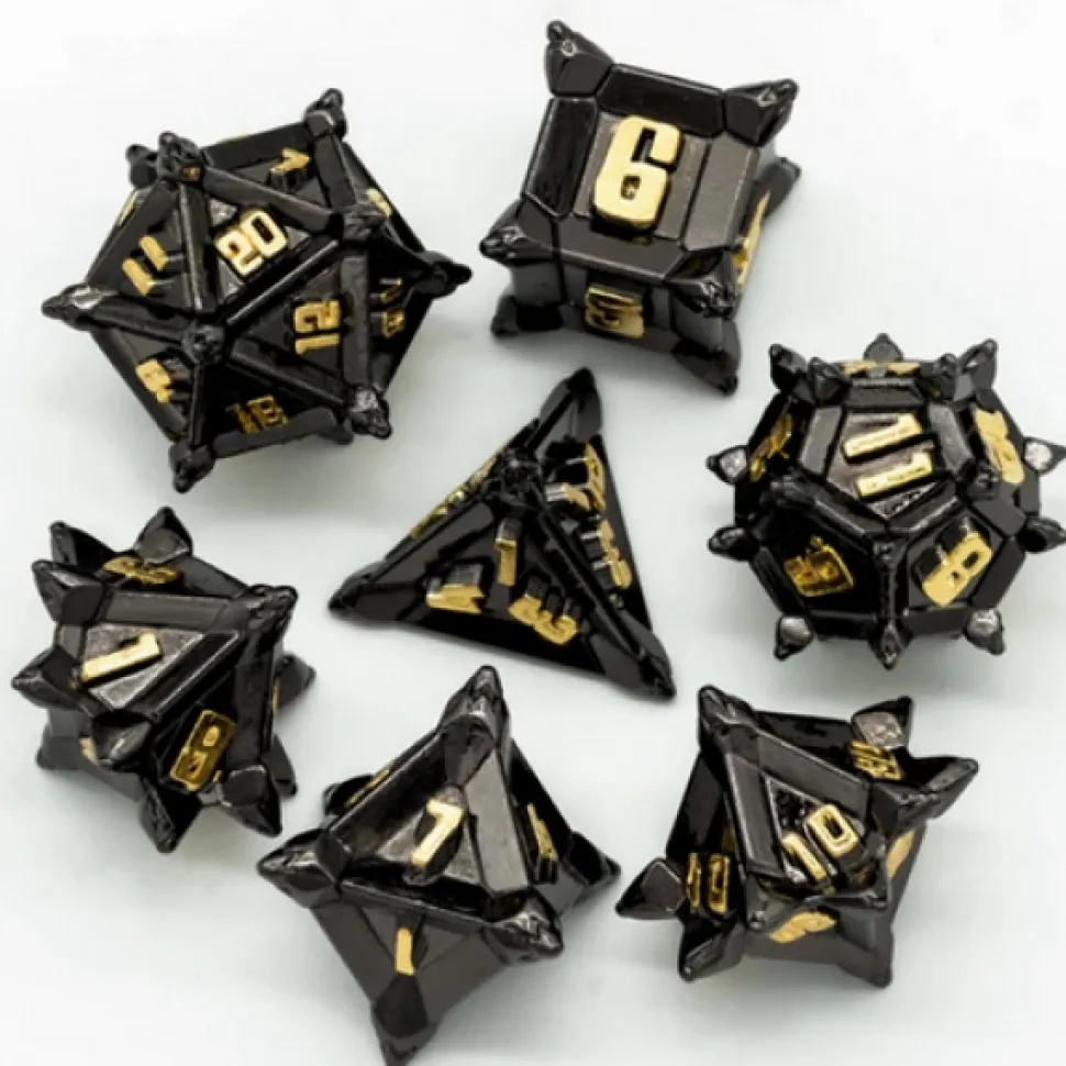Foam Brain Games Dobbelstenen>Medieval Flail Rpg Metal Dice Set (7) Reprint