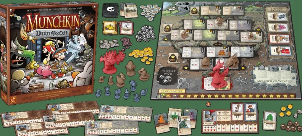 CMON Munchkin>Munchkin Dungeon - Bordspel