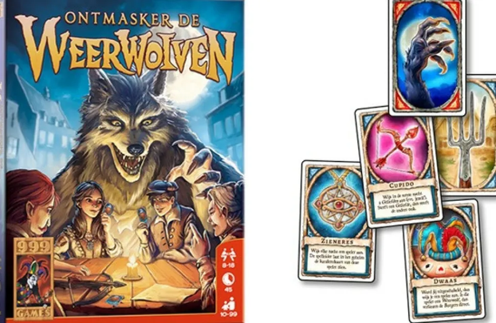 999 Games Reisspellen>Ontmasker De Weerwolven - Kaartspel