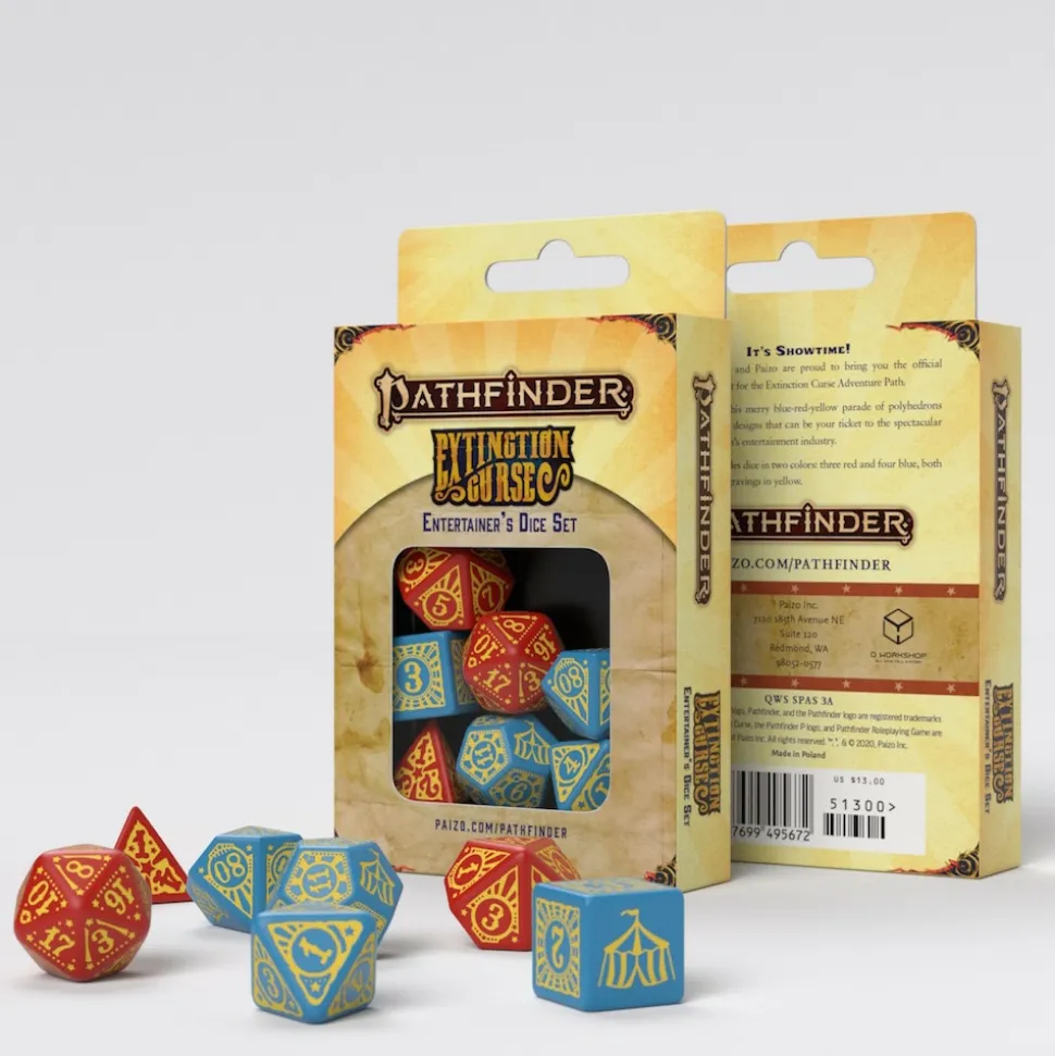 Q Workshop Dobbelstenen>Pathfinder Extinction Curse - Entertainer''S Dice Set (7)"