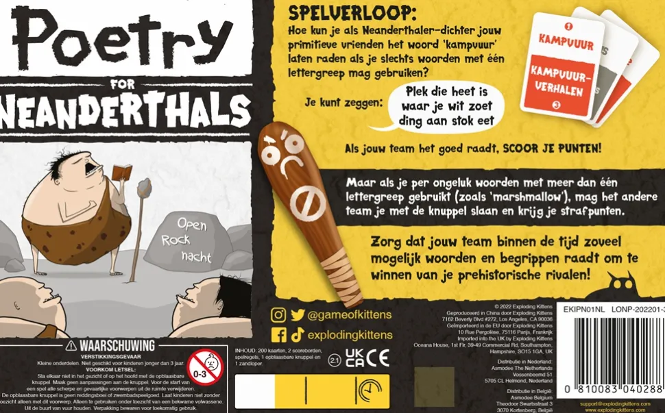 Exploding Kittens Partyspellen>Poetry For Neanderthals Nl