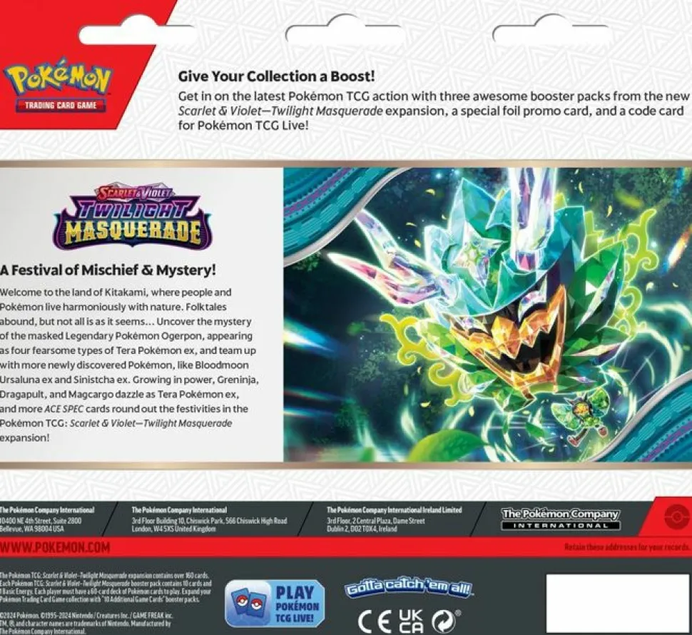 Pokemon USA Pokemon Series>Pokemon - Twilight Masquerade 3 Booster Blister - Snorlax