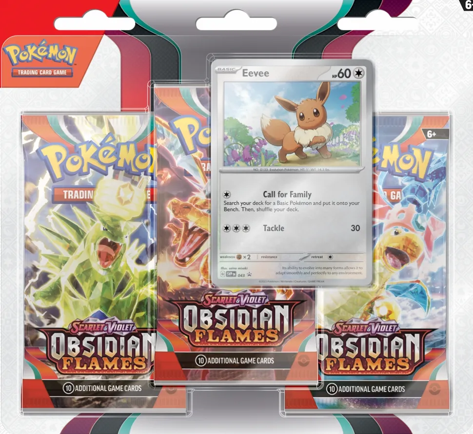 Pokemon USA Pokemon Series>Pokemon: Obsidian Flames - 3-Booster Blister: Eevee