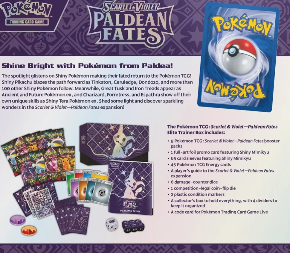 Pokemon USA Pokemon Series>Pokemon Palean Fates - Elite Trainer Box