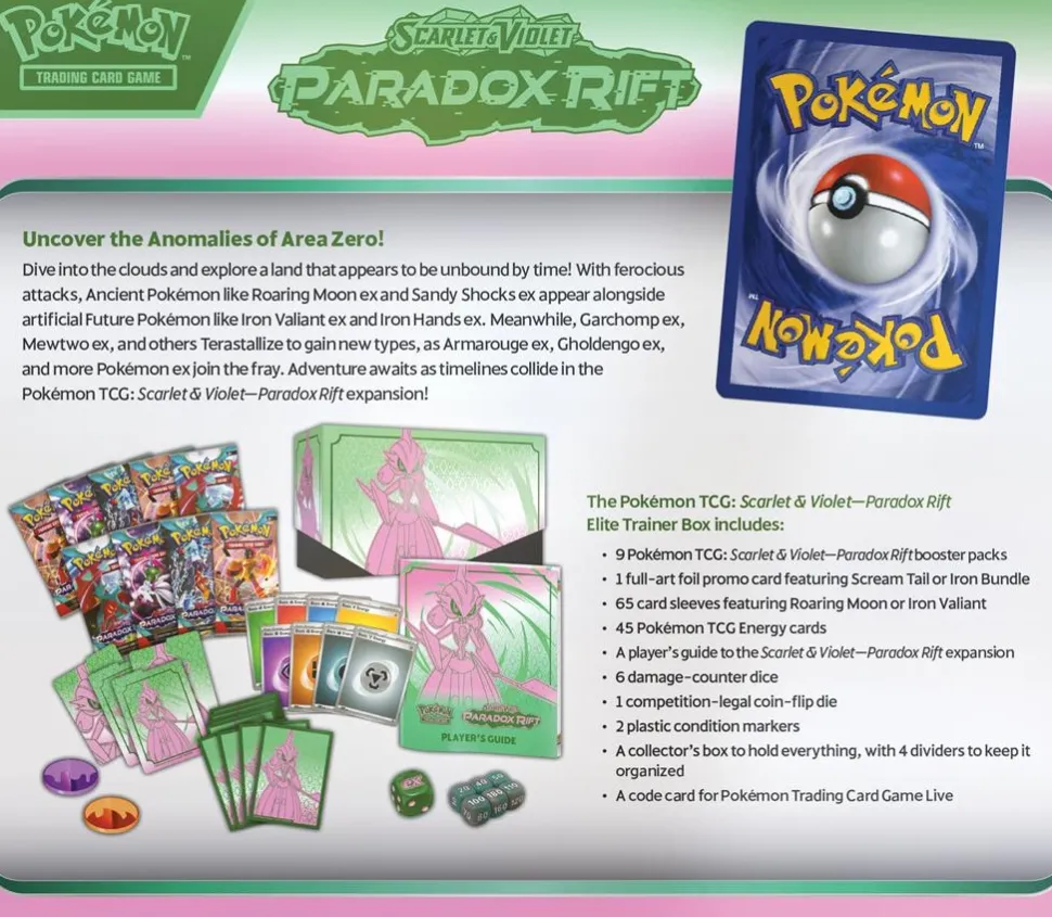 Pokemon USA Pokemon Series>Pokemon: Paradox Rift Elite Trainer Box - Iron Valiant