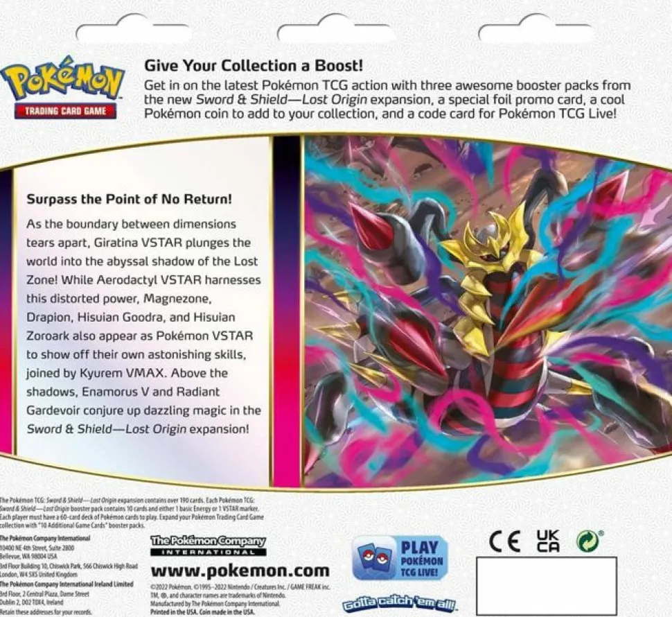 Pokemon Company Pokemon Series>Pokemon: Sword & Shield Lost Origin - 3-Boosters: Weavile