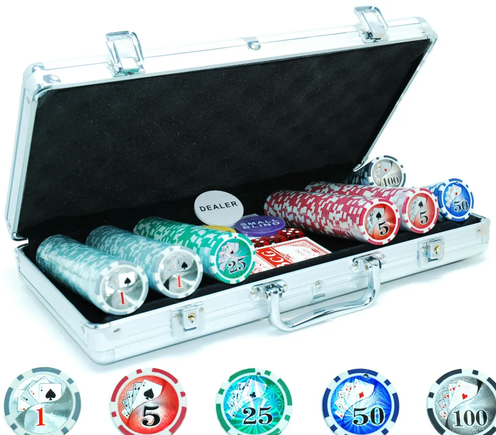 Hot Games Roulette / Poker>Poker Koffer: 300 Laserpokerfiches