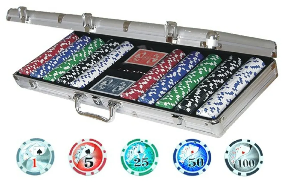 Hot Games Roulette / Poker>Poker Koffer Alu 500 Laser Vegas Chips