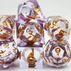 Foam Brain Dice Dobbelstenen>Purple Liquid Core Sharp Edge Resin Rpg Dice Set (7)