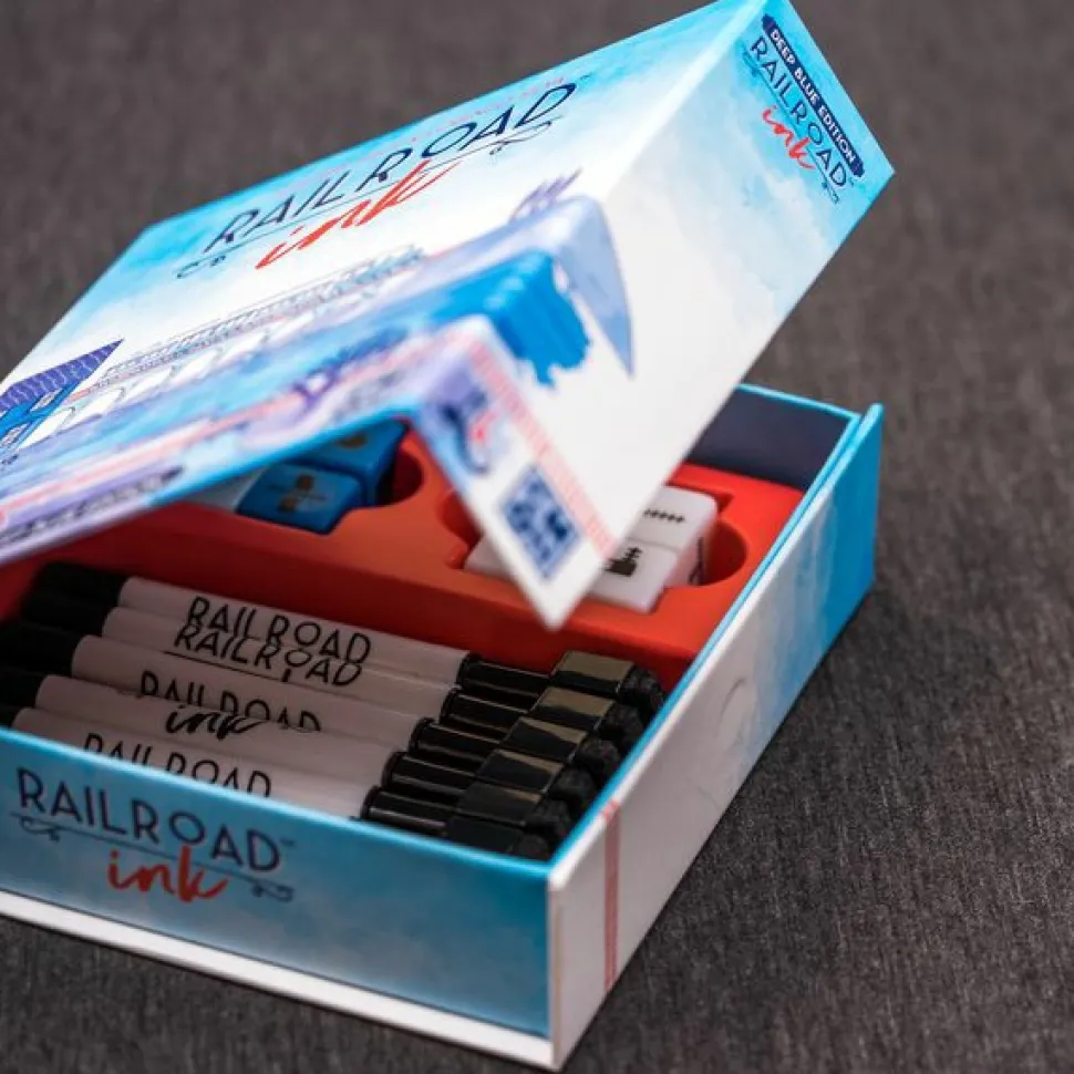 White Goblin Games Dobbelspellen>Railroad Ink (Diepblauwe Versie) - Dobbelspel