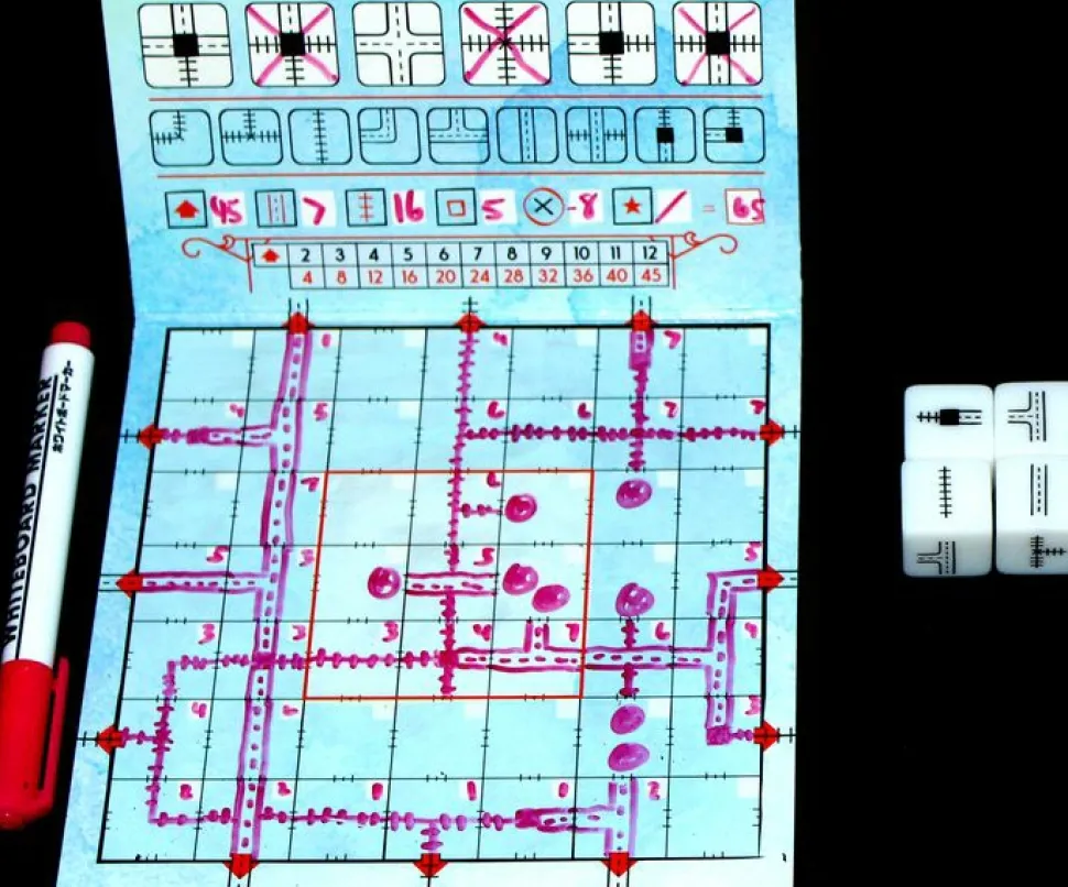 White Goblin Games Dobbelspellen>Railroad Ink (Diepblauwe Versie) - Dobbelspel