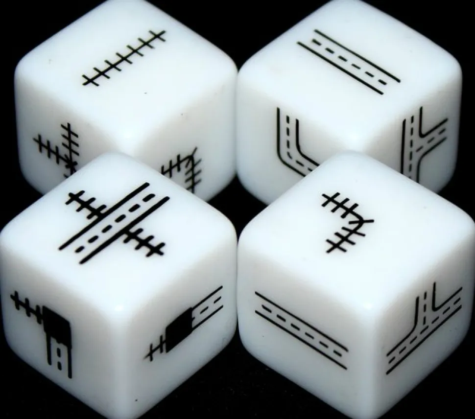 White Goblin Games Dobbelspellen>Railroad Ink (Vuurrode Versie) - Dobbelspel
