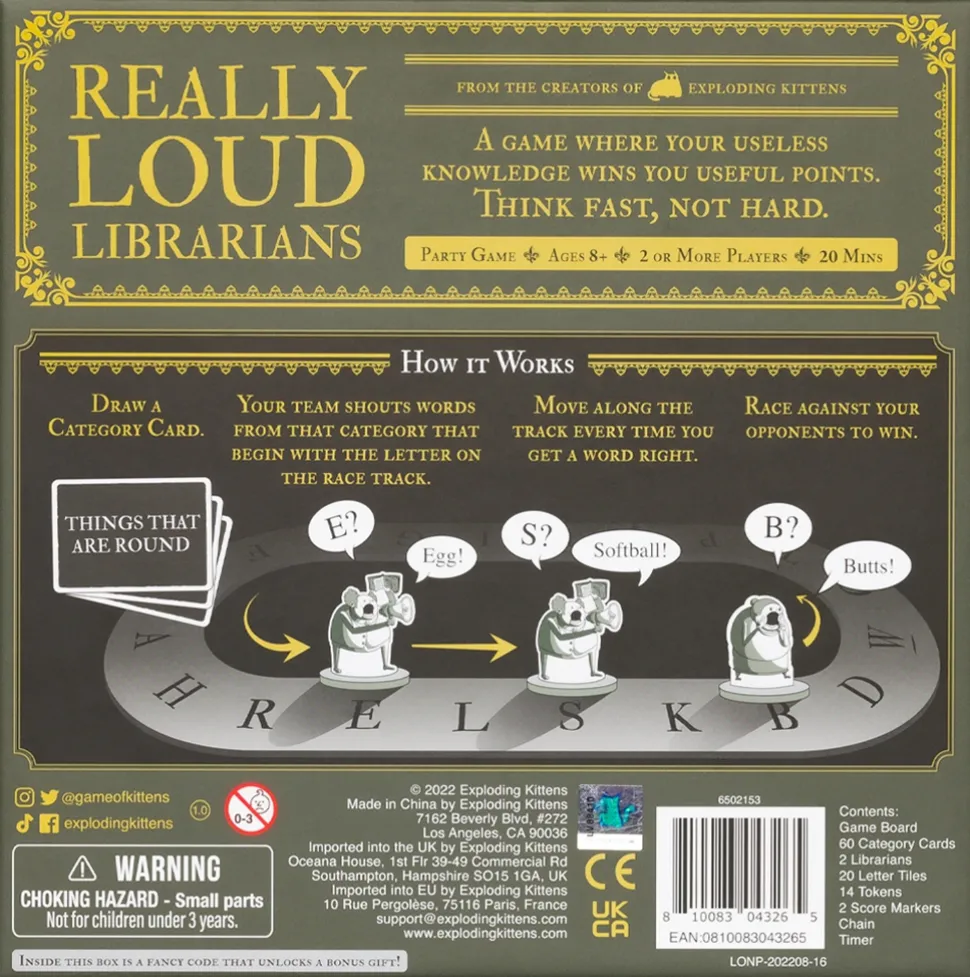 Exploding Kittens Partyspellen>Really Loud Librarians En